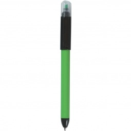 Green Dual Ballpoint Custom Pen & Promotional Highlighter