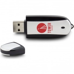 Oblong Translucent Accent Imprinted USB Drive - 16GB 