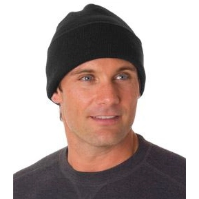Black Bayside Knit Cuff Beanie Custom Hat
