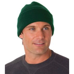 Forest Green Bayside Knit Cuff Beanie Custom Hat
