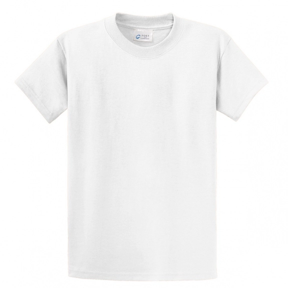 Port & Company Essential Logo T-Shirt - Youth - White