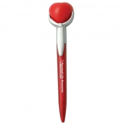 Red Heart Shaped Squeeze Top Customized Pen