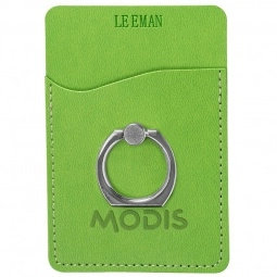 Lime Green LEEMAN NYC Custom Cell Phone Wallet w/ Ring Phone Stand
