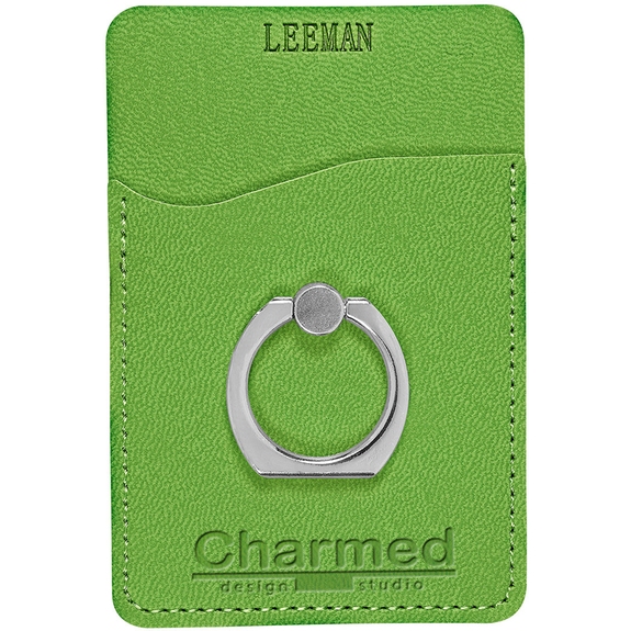 Lime Green LEEMAN NYC Tuscany Custom Cell Phone Wallet w/ Ring Phone Stand