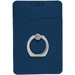 Navy nLEEMAN NYC Tuscany Custom Cell Phone Wallet w/ Ring Phone Stand