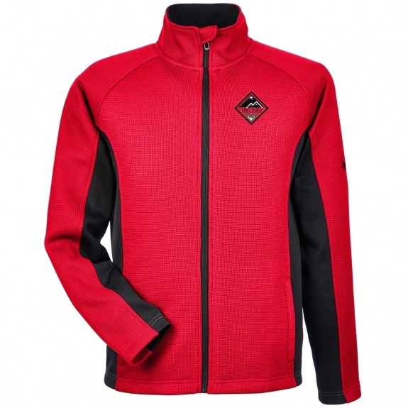 Red/ Black Spyder Constant Full-Zip Custom Sweater Fleece - Mens