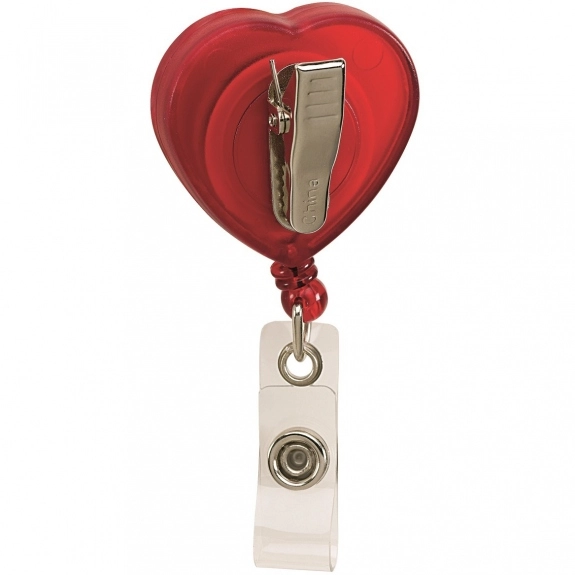 Back Heart Shaped Retractable Custom Badge Reels