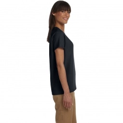 Side Model Gildan Ultra Cotton 6 oz. Custom T-Shirt - Women's - Colors