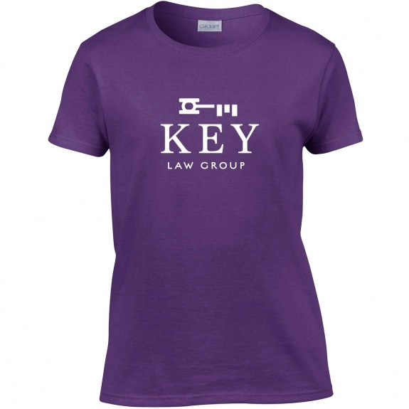 Purple Gildan Ultra Cotton 6 oz. Custom T-Shirt - Women's - Colors