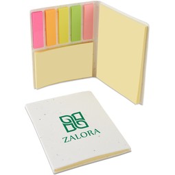 Recycled Seed Card Custom Sticky Note Pad - 3.25"w x 4.125"h