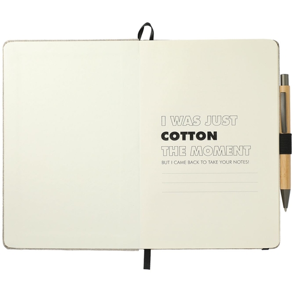 Open - Recycled Cotton Bound JournalBook Set - 5.5" x 8.5"