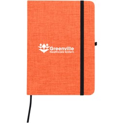 Orange - Heathered Custom Logo Journal - 5"w x 7"h