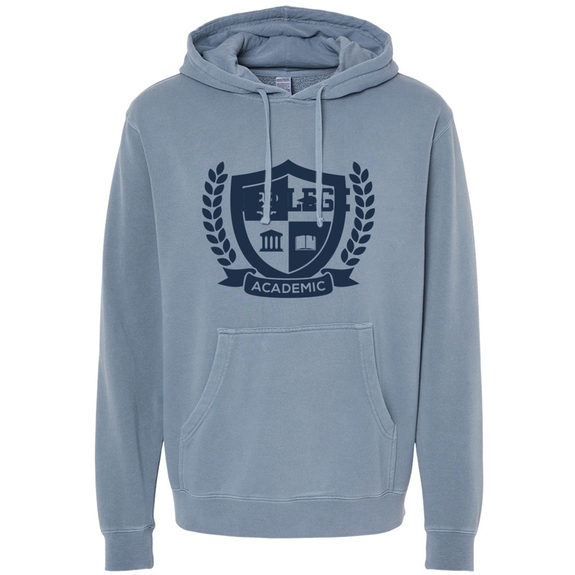 Slate blue - Independent Training Company Midweight Dyed Custom Hooded Swea