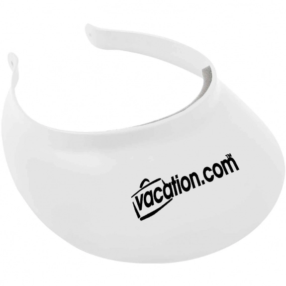 White Plastic Clip-On Promotional Comfort Visor