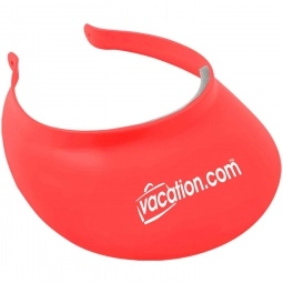 Red Plastic Clip-On Promotional Comfort Visor