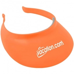 Orange Plastic Clip-On Promotional Comfort Visor