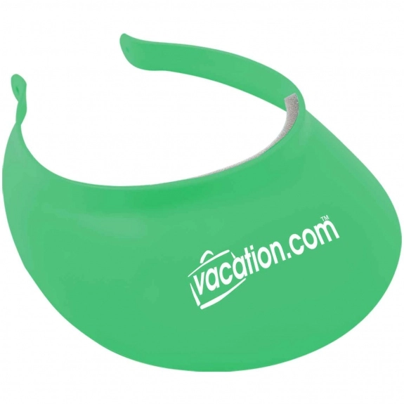 Green Plastic Clip-On Promotional Comfort Visor