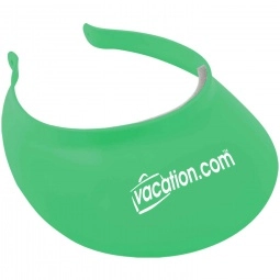 Green Plastic Clip-On Promotional Comfort Visor