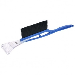 Blue Long Handle Promotional Ice Scraper Snow Brush - 4.5"