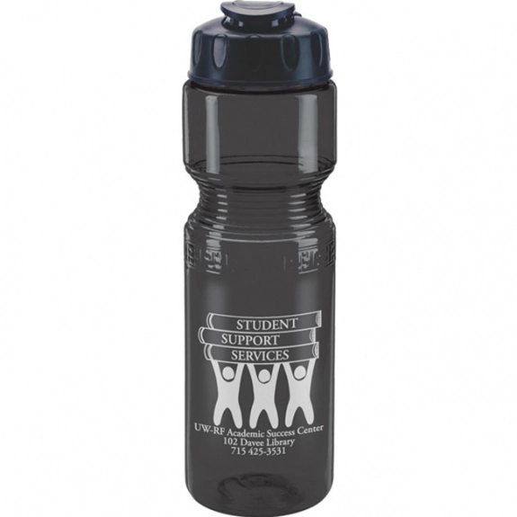 Translucent Smoke Flip & Sip BPA-Free Promotional Sport Bottle