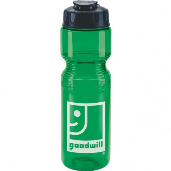 Translucent Green Flip & Sip BPA-Free Promotional Sport Bottle
