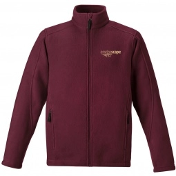 Burgundy Core365 Journey Fleece Custom Jacket