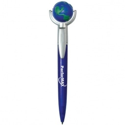 Blue Earth Shaped Squeeze Top Customized Pen