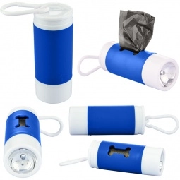Reflex Blue Pet Waste Bags w/ Light Up Custom Dispenser