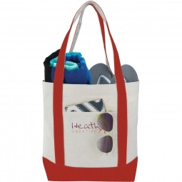 Red Cotton Duck Custom Tote Bag