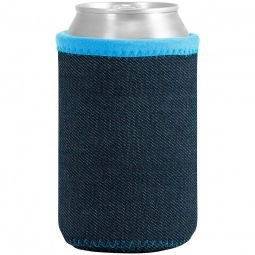Light Blue Denim-Neoprene Insulated Custom Can Coolers