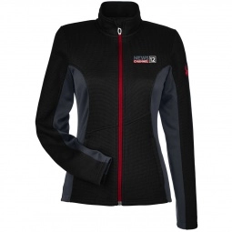 Black & Black/Red Spyder Constant Full-Zip Custom Sweater Fleece - Womens