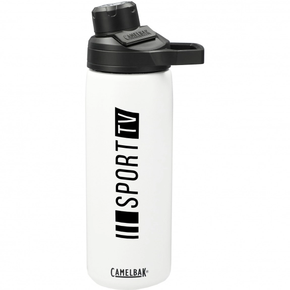 White CamelBak Stainless Steel Chute Mag Insulated Custom Water Bottle - 20