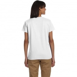 Back Gildan Ultra Cotton 6 oz. Custom T-Shirt - Women's - White
