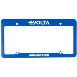 Solid Blue Custom License Plate Frame - 4 Holes/Straight Top