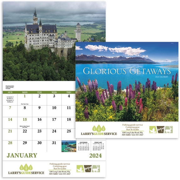 White Glorious Getaways - 13 Month Appointment Custom Calendar