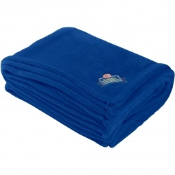 Royal Blue Chenille Embroidered Custom Blankets
