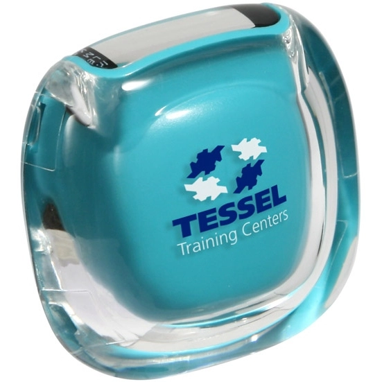 Teal Clear Cover Promotional Pedometer