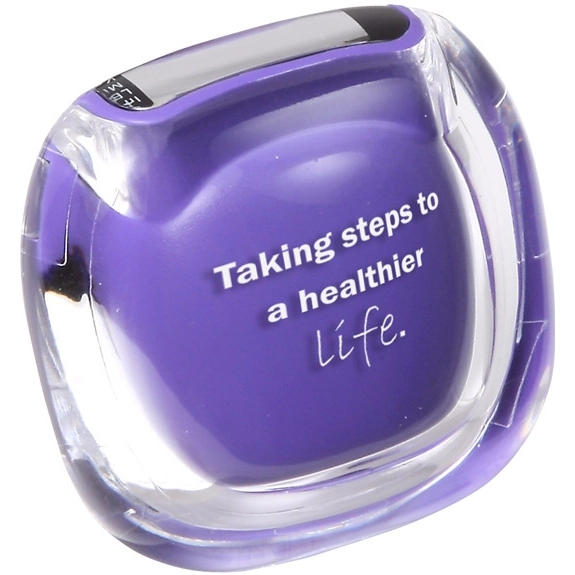 Purple Clear Cover Promotional Pedometer