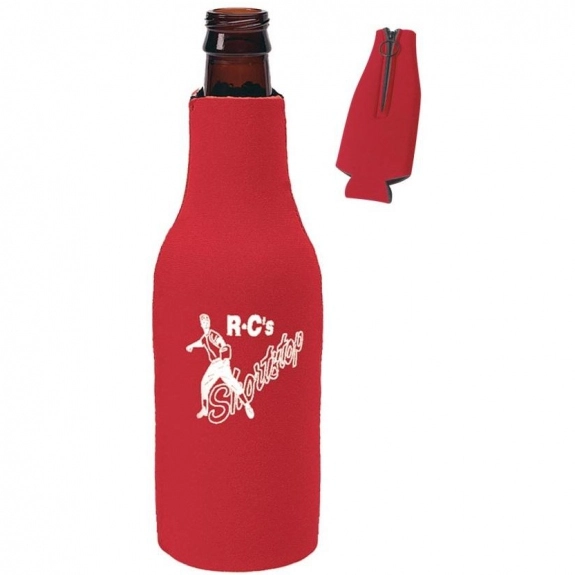 Red Long Neck Custom Bottle Cooler