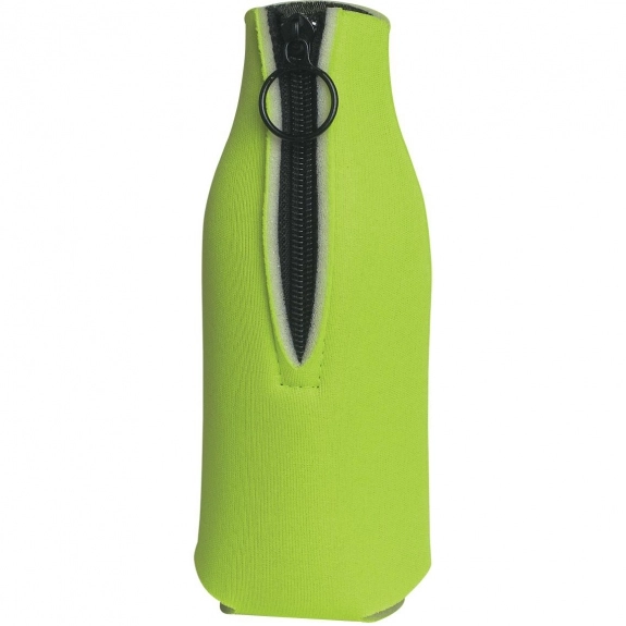 Lime Green Long Neck Custom Bottle Cooler