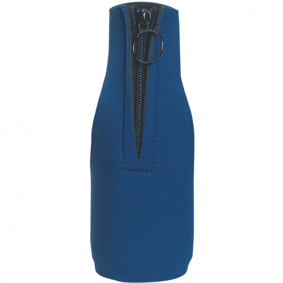 Navy Blue Long Neck Custom Bottle Cooler