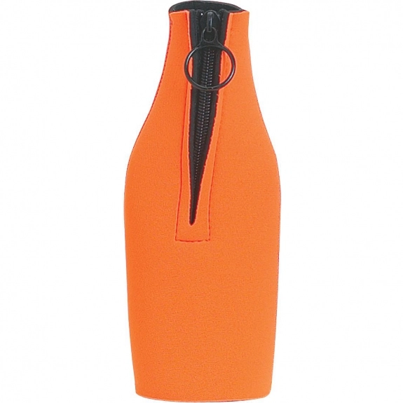 Orange Long Neck Custom Bottle Cooler
