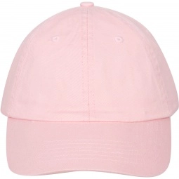 Pink 6-Panel Washed Chino Twill Unstructured Custom Cap