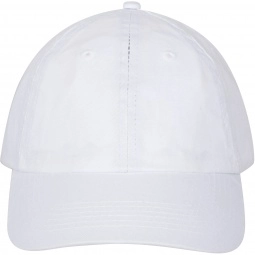 White 6-Panel Washed Chino Twill Unstructured Custom Cap