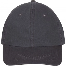 Charcoal 6-Panel Washed Chino Twill Unstructured Custom Cap