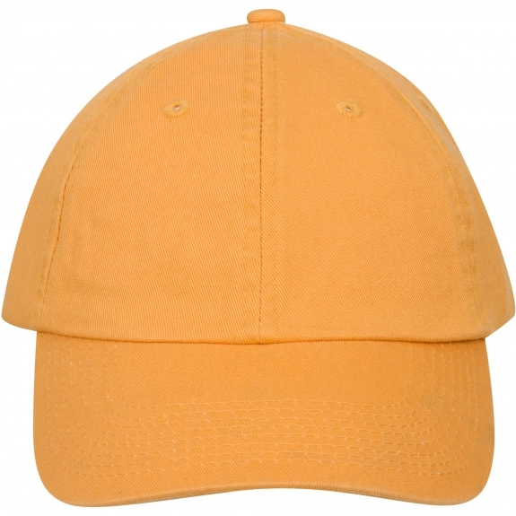 Mustard 6-Panel Washed Chino Twill Unstructured Custom Cap