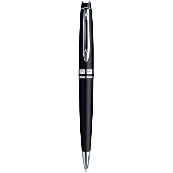 Matte Black/Chrome Trim Waterman Expert Ballpoint Custom Pen 