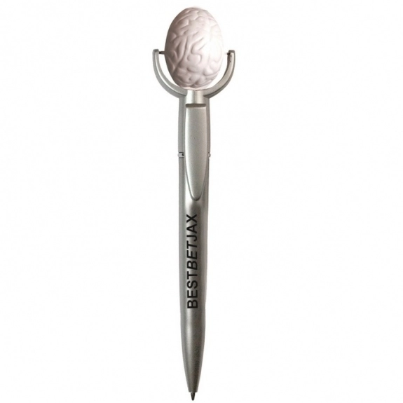 Silver Brain Shaped Squeeze Top Customized Pen