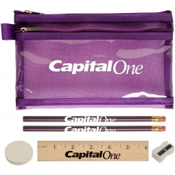 Purple Deluxe Custom Pencil Case