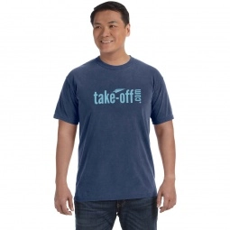 China Blue Comfort Colors Garment Dyed Custom T-Shirts - Men's